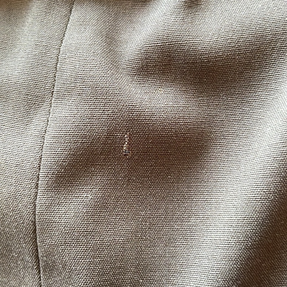 Burberry London Brown Straight Leg Tailored Trousers Wool Blend Buttoned Sz 6 - Picture 8 of 16